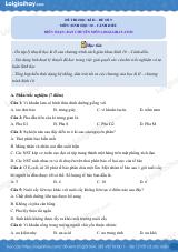 Đề thi học kì 2 Sinh 10 Cánh diều - Đề số 9